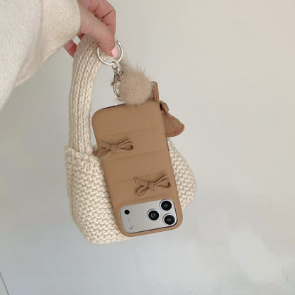 Soft Finish Back Cover with Bow Design for iPhone