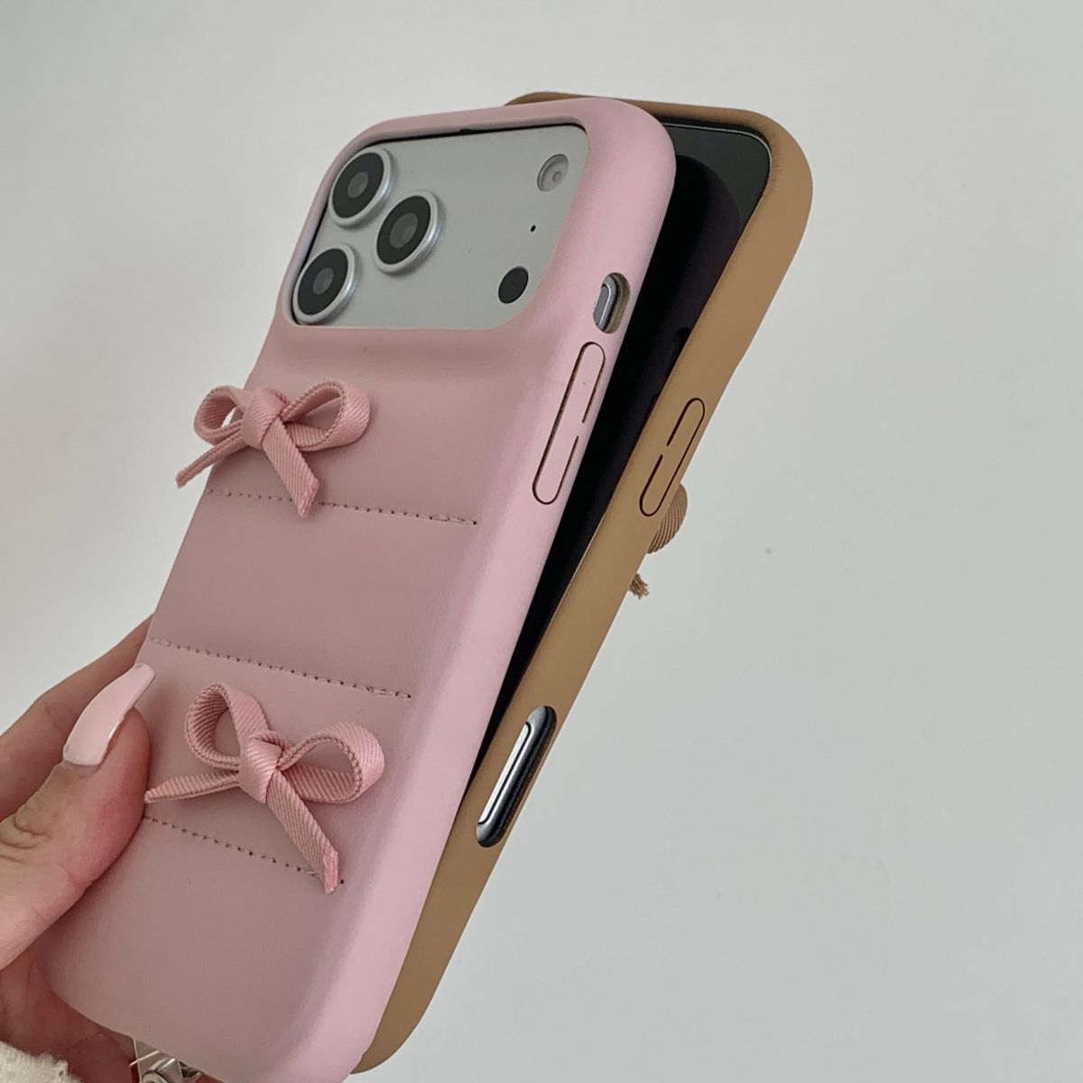 Soft Finish Back Cover with Bow Design for iPhone