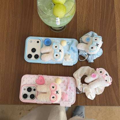 Cute Bunny Design Back Cover with Strap for iPhone