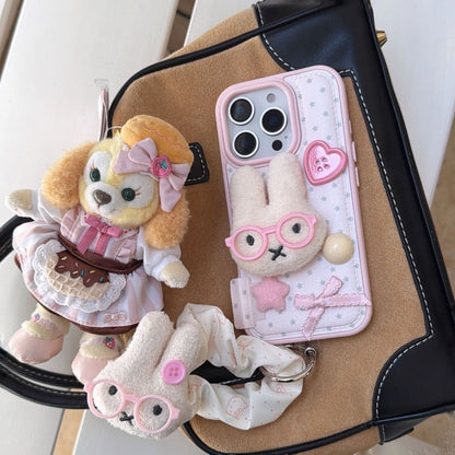 Cute Bunny Design Back Cover with Strap for iPhone