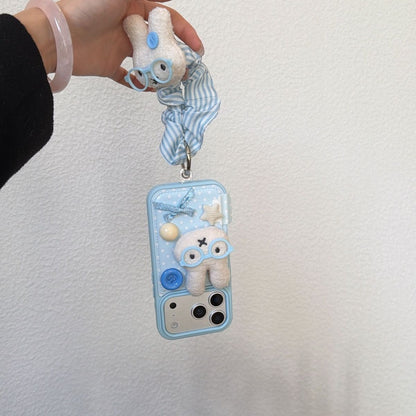 Cute Bunny Design Back Cover with Strap for iPhone