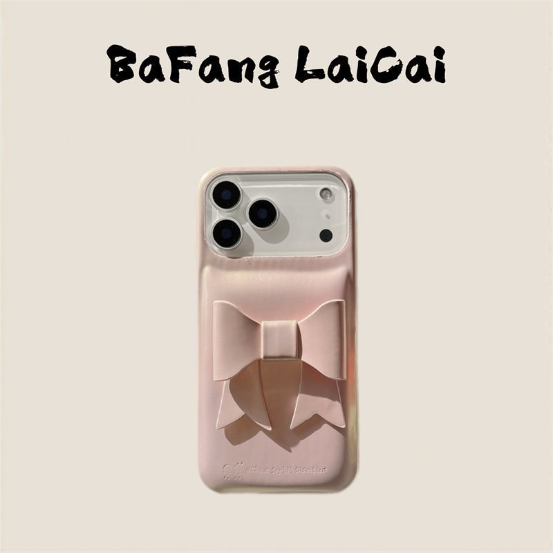 Glossy Back Cover with Bow Design for iPhone