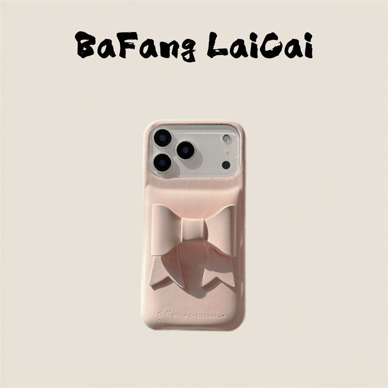 Glossy Back Cover with Bow Design for iPhone