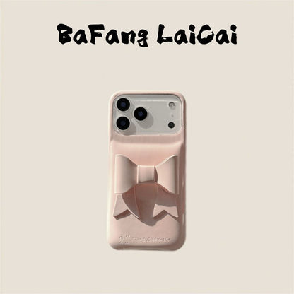 Glossy Back Cover with Bow Design for iPhone