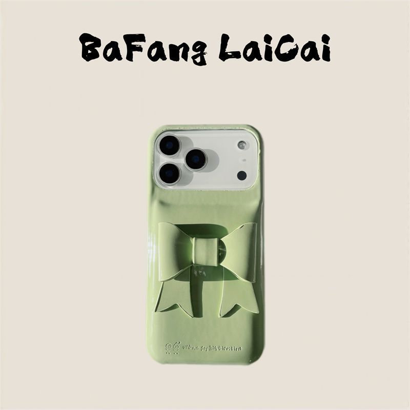 Glossy Back Cover with Bow Design for iPhone