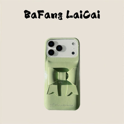 Glossy Back Cover with Bow Design for iPhone