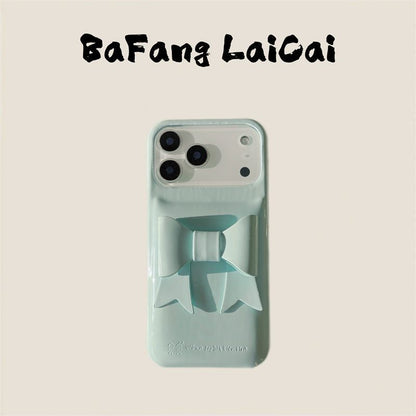 Glossy Back Cover with Bow Design for iPhone