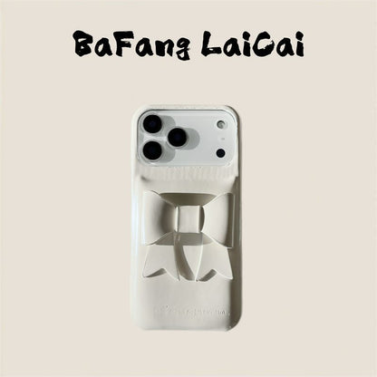 Glossy Back Cover with Bow Design for iPhone