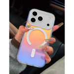 MagSafe Transparent Gradient iPhone Case | Shockproof Magnetic Protective Cover for iPhone