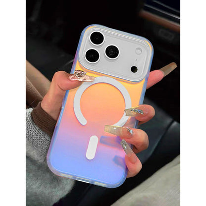 MagSafe Transparent Gradient iPhone Case | Shockproof Magnetic Protective Cover for iPhone