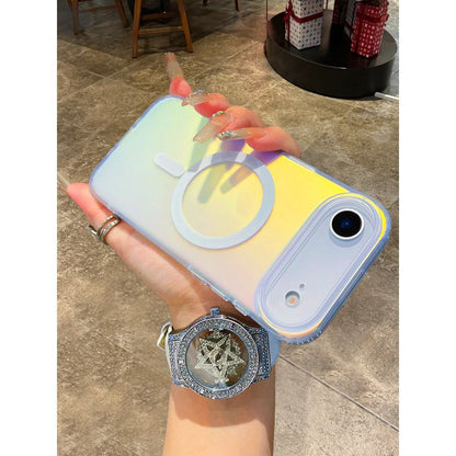 MagSafe Transparent Gradient iPhone Case | Shockproof Magnetic Protective Cover for iPhone