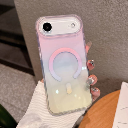 MagSafe Transparent Gradient iPhone Case | Shockproof Magnetic Protective Cover for iPhone