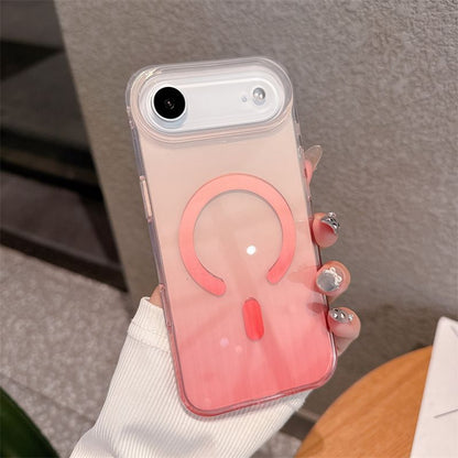 MagSafe Transparent Gradient iPhone Case | Shockproof Magnetic Protective Cover for iPhone