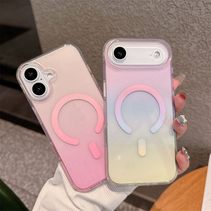 MagSafe Transparent Gradient iPhone Case | Shockproof Magnetic Protective Cover for iPhone
