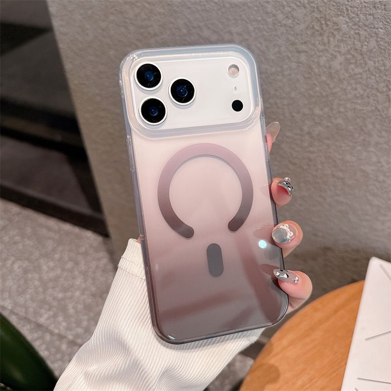 MagSafe Transparent Gradient iPhone Case | Shockproof Magnetic Protective Cover for iPhone