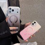 MagSafe Transparent Gradient iPhone Case | Shockproof Magnetic Protective Cover for iPhone