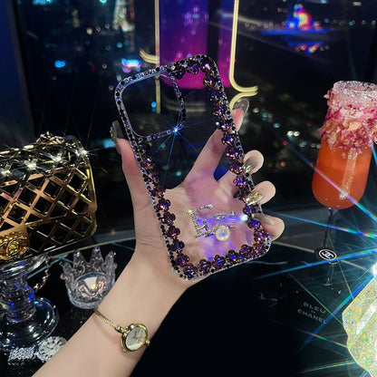 Luxury Diamond Frame Mobile Cover – Transparent Crystal Bling Case