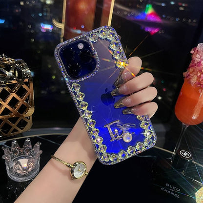 Luxury Diamond Frame Mobile Cover – Transparent Crystal Bling Case