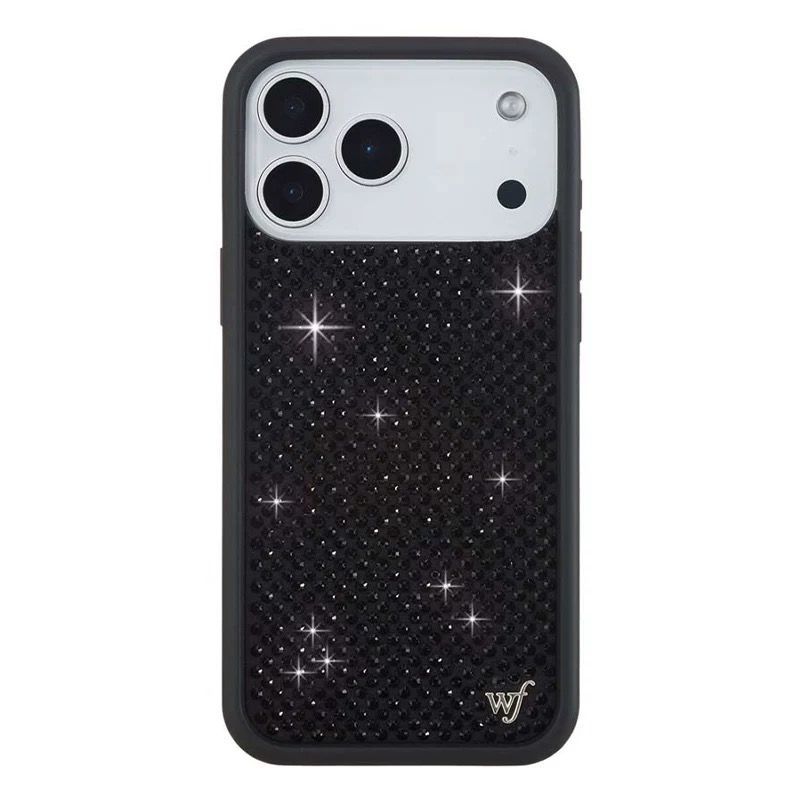 Black Diamond Sparkle Mobile Cover – Premium Glitter Matte Case