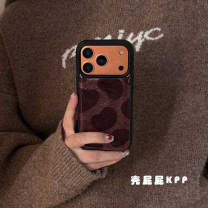 Cow Print Leather Mobile Cover – Aesthetic Animal Pattern Case
