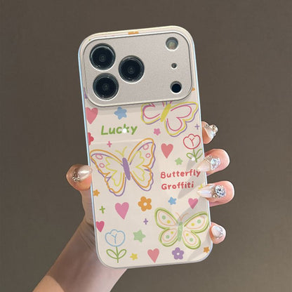 Cute Butterfly Graffiti Mobile Cover – Aesthetic Colorful Print Case