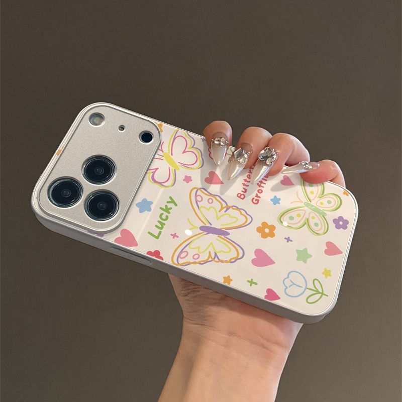 Cute Butterfly Graffiti Mobile Cover – Aesthetic Colorful Print Case