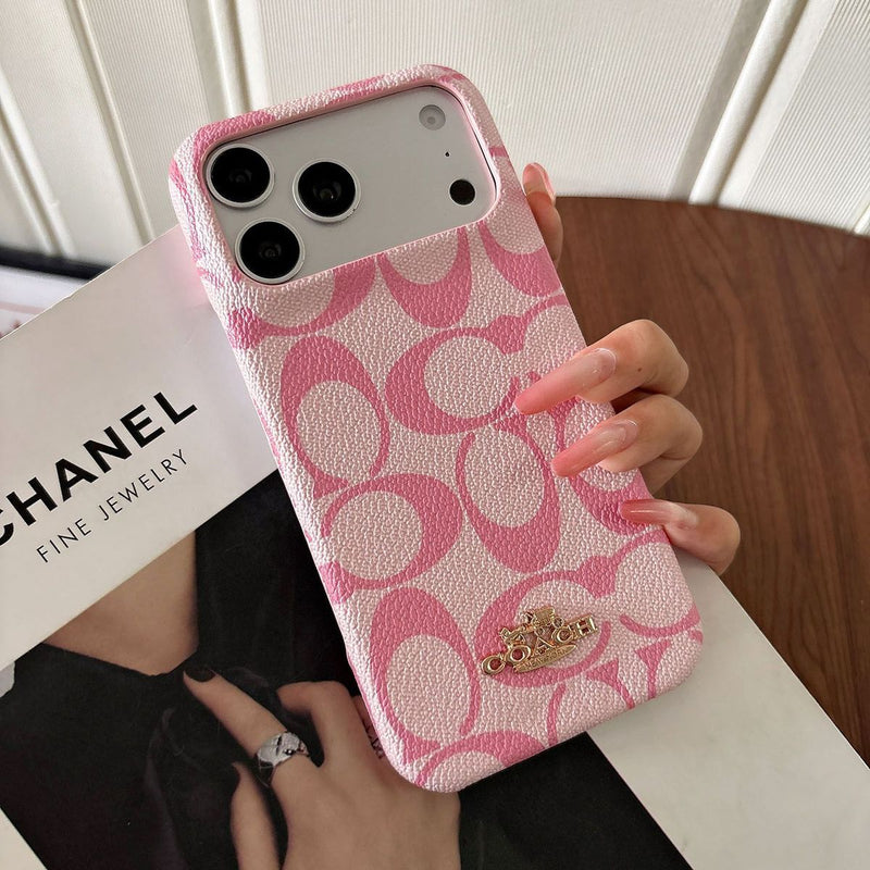 Luxury Monogram Leather Mobile Cover – Premium Designer Pattern Case