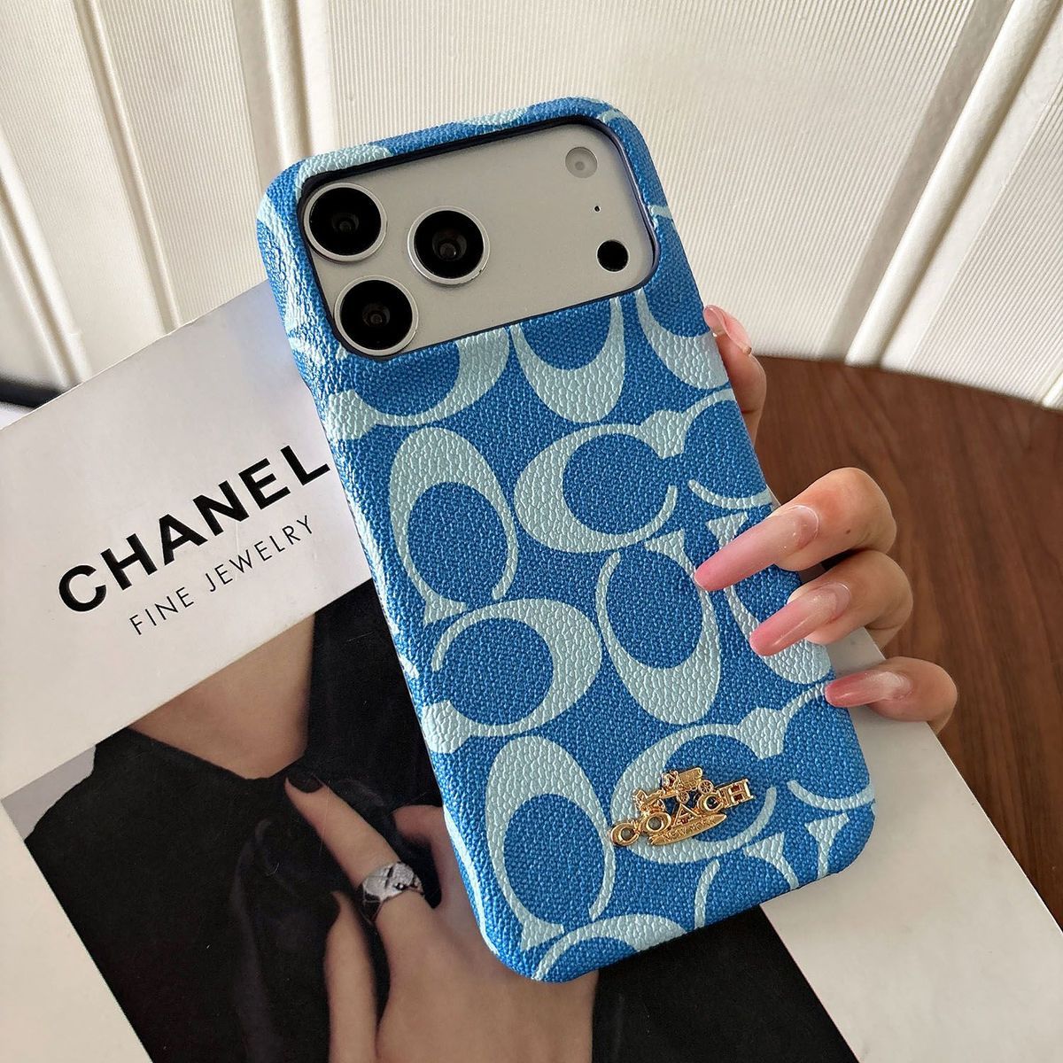 Luxury Monogram Leather Mobile Cover – Premium Designer Pattern Case
