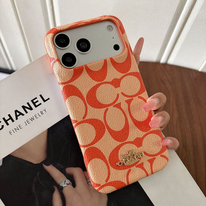 Luxury Monogram Leather Mobile Cover – Premium Designer Pattern Case