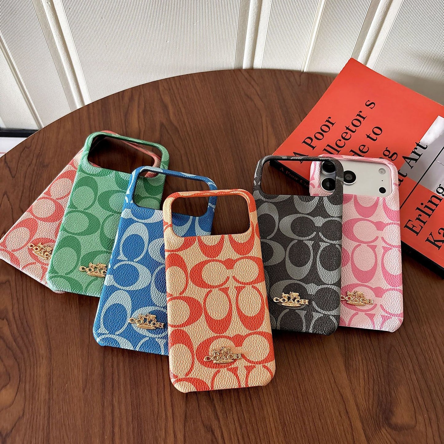 Luxury Monogram Leather Mobile Cover – Premium Designer Pattern Case