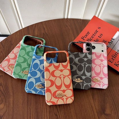 Luxury Monogram Leather Mobile Cover – Premium Designer Pattern Case