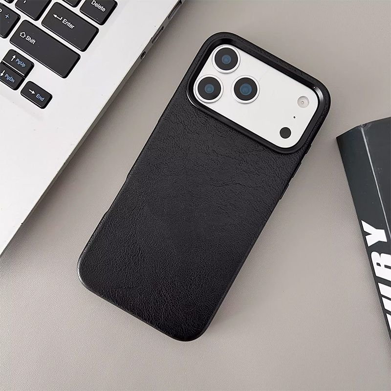 Premium Brown Leather Mobile Cover – Classic Matte Finish Case