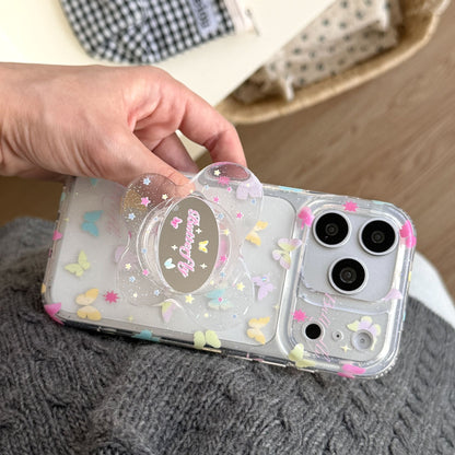 Cute Butterfly Glitter MagSafe iPhone Case | Transparent Shockproof Magnetic Protective Cover for iPhone