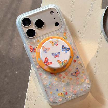 Butterfly Glitter Aesthetic Phone Cover – Cute Transparent Designer Case