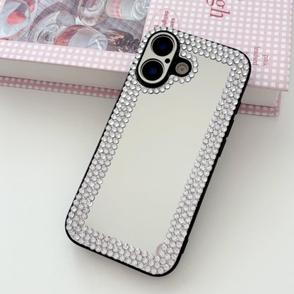 Luxury Mirror Mobile Cover with Diamond Border – Bling Designer Case