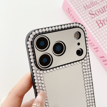 Luxury Mirror Mobile Cover with Diamond Border – Bling Designer Case