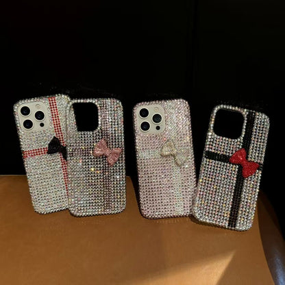 Luxury Bling Bow Mobile Cover – Full Diamond Glitter Designer Case