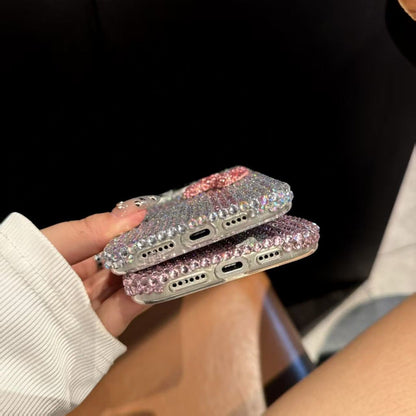 Luxury Bling Bow Mobile Cover – Full Diamond Glitter Designer Case