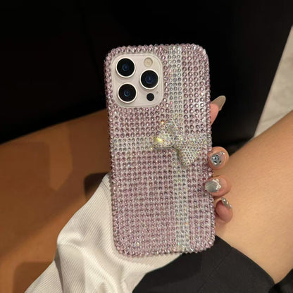 Luxury Bling Bow Mobile Cover – Full Diamond Glitter Designer Case