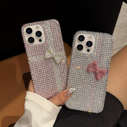 Luxury Bling Bow Mobile Cover – Full Diamond Glitter Designer Case