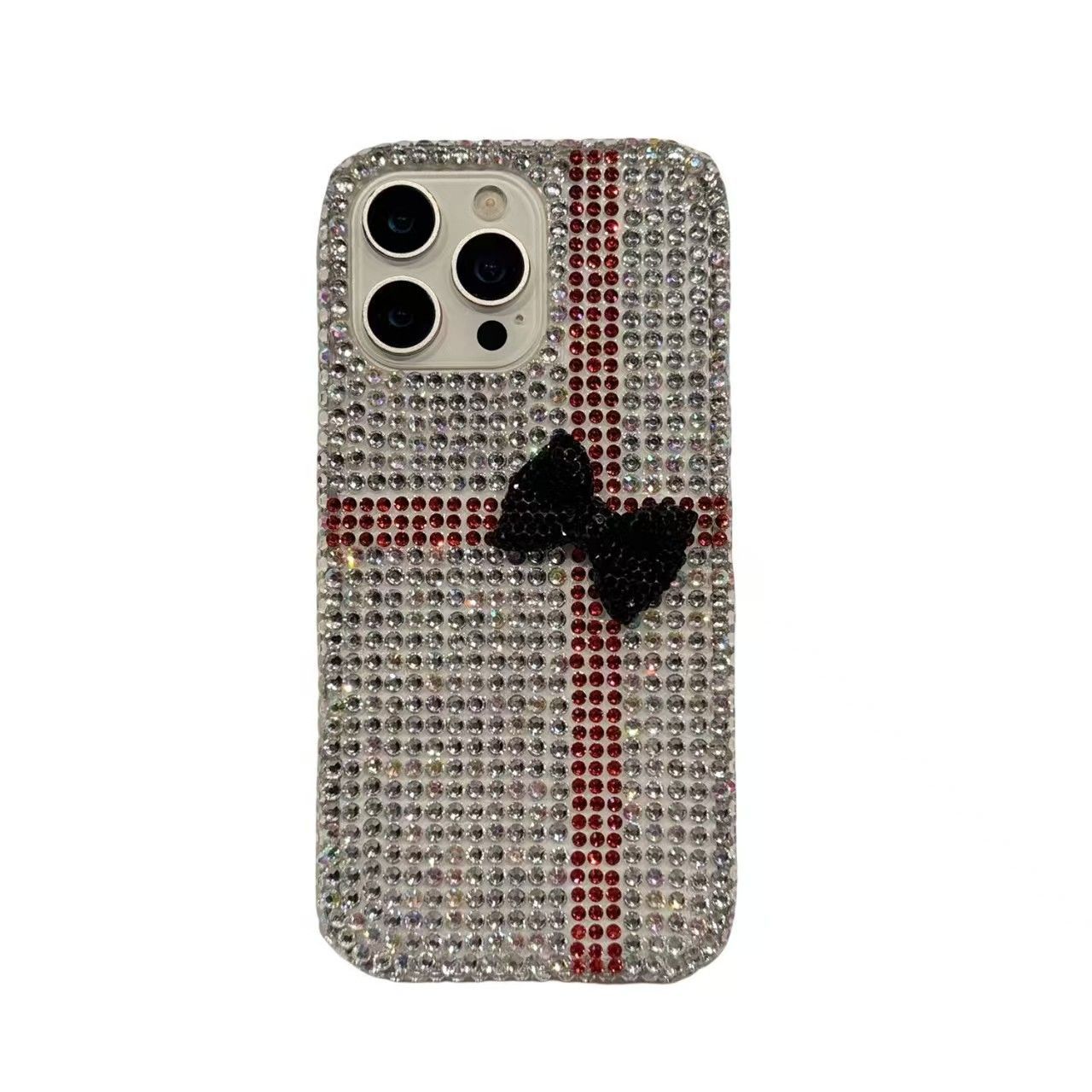 Luxury Bling Bow Mobile Cover – Full Diamond Glitter Designer Case