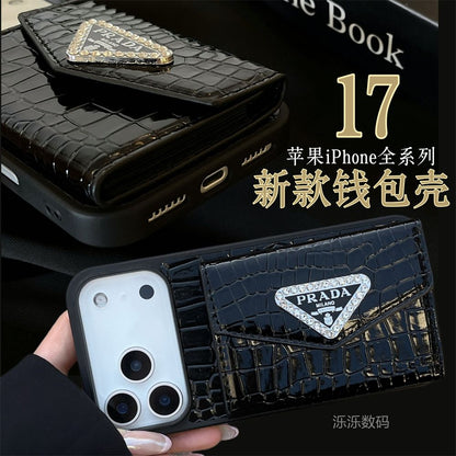 Luxury Crocodile Texture Wallet Mobile Cover with Card Holder