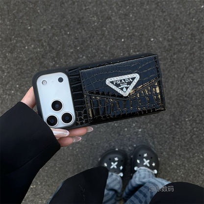 Luxury Crocodile Texture Wallet Mobile Cover with Card Holder