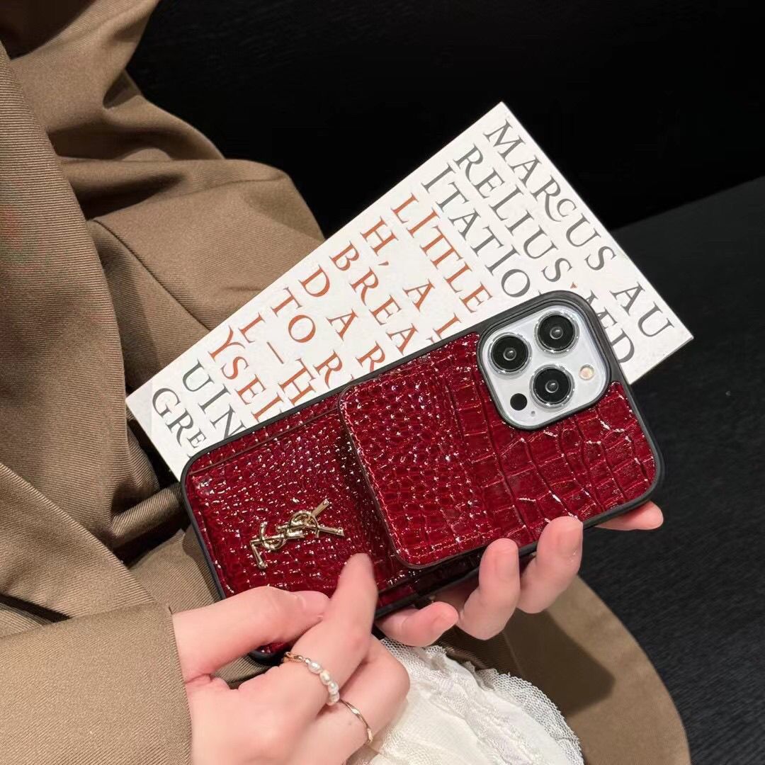 Luxury Crocodile Texture Card Holder Mobile Cover