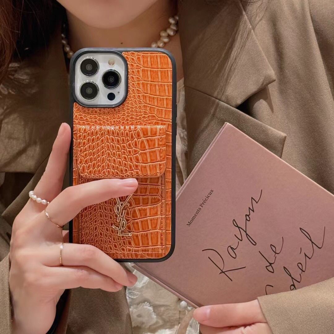 Luxury Crocodile Texture Card Holder Mobile Cover