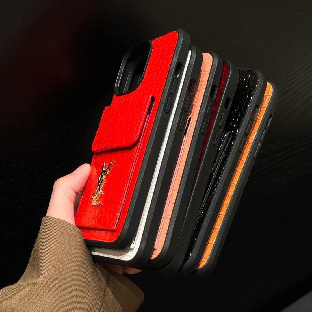 Luxury Crocodile Texture Card Holder Mobile Cover