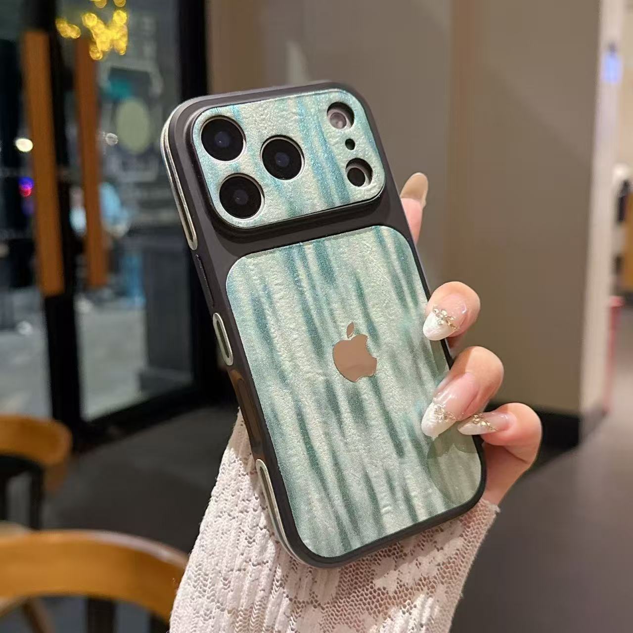 Premium Metal Finish Shockproof Mobile Back Cover for iPhone