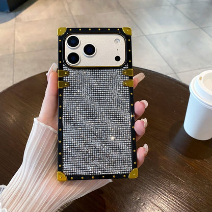 Luxury Metal Frame Magnetic Ring Stand Mobile Back Cover for iPhone