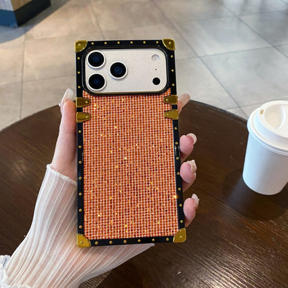 Luxury Metal Frame Magnetic Ring Stand Mobile Back Cover for iPhone