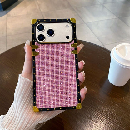 Luxury Metal Frame Magnetic Ring Stand Mobile Back Cover for iPhone